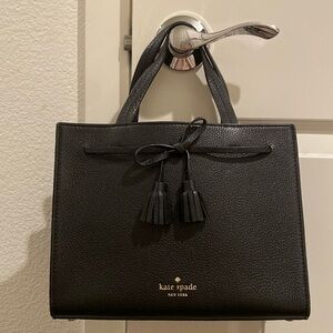 Tassel Bow Black Purse